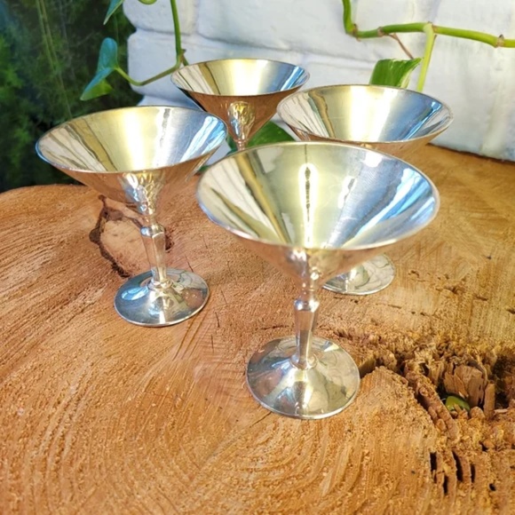 Rare Zodax Metal Aperitif Glasses - Picture 8 of 12